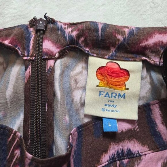 L Farm Rio Pineapple Ikat a-line midi skirt - Picture 7 of 10